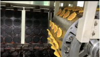 Machine à gaufres industrielle, ligne de production de gaufrettes au chocolat, équipement de boulangerie automatique populaire en usine