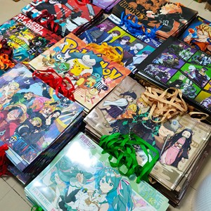 92 types de sacs en papier rectangulaires avec impression HD couleur intégrale, technique de collage, thème Anime <span class=keywords><strong>japonais</strong></span>, 59,5x42x18cm, pour Anime Expo, cadeau, fête <span class=keywords><strong>Manga</strong></span> - Product Image 5