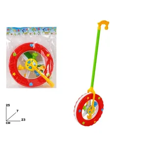 <b>Towable</b> Wheel Toy 25cm Push Pull Walker For Kids With Colorful Design - Product Image 1