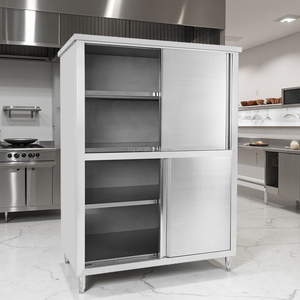 Stainless Steel Commercial <b>Storage</b> Cabinet 4 Shelf High Duty <b>Kitchen</b> <b>Cupboard</b> - Product Image 4