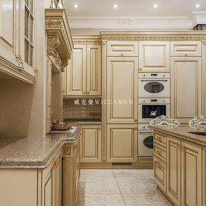 Muebles de Cocina Personalizados, Aparador Integrado, Montado en la Pared, Madera Maciza con Acabado Lacado, Forma de L, 5 Cajones, Estilo Moderno para Casa Completa - Product Image 3