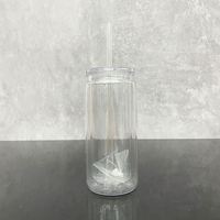 Gobelet isotherme double paroi en plastique 16oz 20oz avec logo personnalisé, effet boule à neige, écologique, compatible lave-vaisselle, avec paille