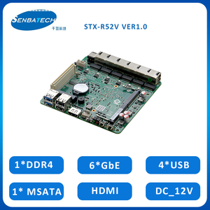 STX-R52V Fanless DDR4 Integrado Celeron 5205U Nano <span class=keywords><strong>Itx</strong></span> Motherboard <span class=keywords><strong>Mini</strong></span> PC 6 Lan Com 4 * USB,Watchdog, suporte HD pfsense - Product Image 2