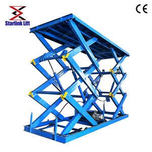 Plataforma Elevadora de Tijera Hidráulica Estacionaria con Certificación CE y Plataforma Abatible - Elevador de Tijera Industrial con Control Remoto - Product Image 5