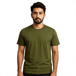 T-shirt décontracté à col rond pour homme, coupe classique, en coton respirant, manches courtes, logo imprimé personnalisé, vêtements en gros - Product Image 5
