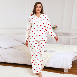 <span class=keywords><strong>Pigiama</strong></span> Autunnale da <span class=keywords><strong>Donna</strong></span> Taglia Grande, Maniche Lunghe in Raso con Logo Frontale, Comodo e Traspirante, Pantaloni Casual con Vita Elastica - Product Image 2