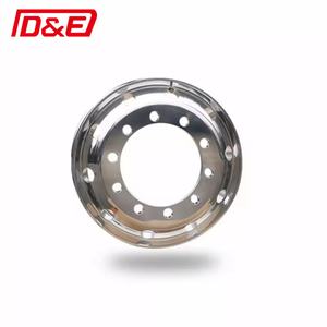 Vente chaude Jantes de camion en alliage d'aluminium de haute qualité GS070 avec trous d'aération argentés 10 trous 22,5*8,25 Jantes de camion robustes à vendre - Product Image 3
