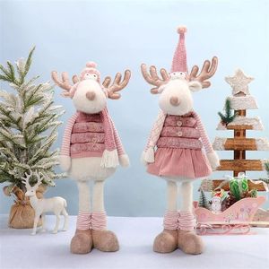 Adorno Navideño Festivo de Pareja de Ciervos, 2 Piezas, Lindos Ciervos Decorativos de Pie para Decoración del Hogar en Invierno - Product Image 2