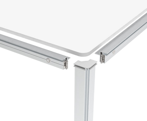 Meja Promosi logam portabel kustom untuk acara dan Display pameran iklan konter lantai berdiri - Product Image 6