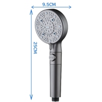 Pommeau de douche en pierre minérale à haute pression à 9 fonctions, pommeau de douche à main de massage pour salle de bain à économie d'eau avec filtre