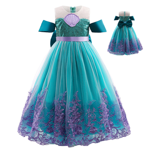 Vestido de Niña con Encaje y Personajes de Dibujos Animados, Inspirado en Princesas, Listo para Enviar (RTS ODM) - Product Image 4