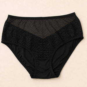 Ropa Interior de Dama de Cintura Alta en Tejido de Spandex/Nylon con Encaje de Hoja de Arce, Sensación Suave y Sin Costuras para Adultos - Product Image 5