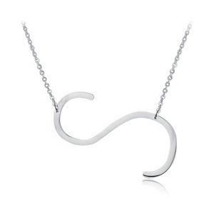 Fashion Jewelry Letter <strong>Necklaces</strong> Alphabet Initial Pendants <strong>Necklace</strong> Silver Stainless Steel <strong>Choker</strong> <strong>Necklace</strong> for <strong>Women</strong> P9027-<strong>S</strong> - Product Image 4
