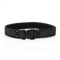 Ceinture tactique 2 pouces Boucle en métal à dégagement rapide Ceinture laser MOLLE pour hommes Ceinture tactique camouflage airsoft
