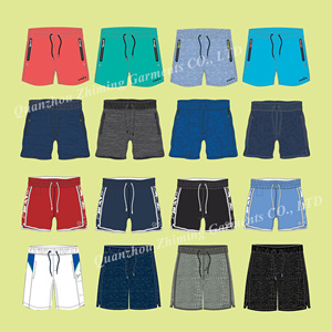 ビーチショーツスパンデックス/ポリエステル水泳トランクスビーチウェア7インチ男性用ボードショーツ - Product Image 4