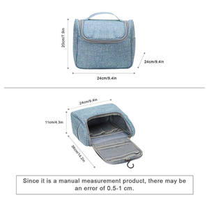 Gran oferta, organizador de cosméticos de <span class=keywords><strong>viaje</strong></span> personalizado, bolsa de maquillaje con patrón geométrico con cierre de cremallera para artículos de tocador y almacenamiento - Product Image 3