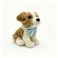 Jouet en peluche personnalisé pour chien avec nœud papillon, animal en peluche doux pour enfants, vente en gros