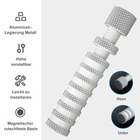 Support de GPU magnétique réglable en aluminium et acier inoxydable, usiné CNC, anti-affaissement, antidérapant, anodisé noir mat/argent