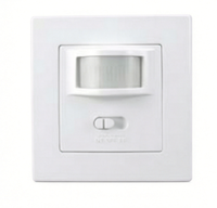 Détecteur de mouvement humain PIR encastré mural SanJin JB403A, 160°, 9m, induction réglable, lumière ambiante, 220-240VAC, pour intérieur domestique