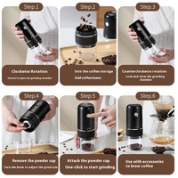 Moulin à café électrique italien commercial, lames en acier inoxydable, capacité de 150 g, portable, domestique, durable