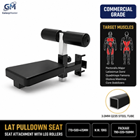 Accessoire de siège pour lat pulldown avec rouleaux pour les jambes et poteau réglable en hauteur pour rack de musculation, équipement de salle de sport commercial
