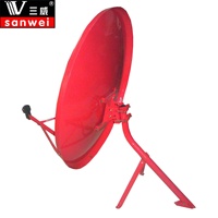 Antenne parabolique en acier d'antenne de télévision numérique extérieure à Gain élevé de 90cm pour la réception de télévision par satellite