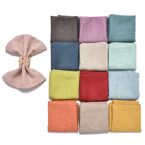 Serviettes <span class=keywords><strong>de</strong></span> restaurant <span class=keywords><strong>de</strong></span> mariage réutilisables <span class=keywords><strong>en</strong></span> <span class=keywords><strong>tissu</strong></span> <span class=keywords><strong>de</strong></span> lin <span class=keywords><strong>de</strong></span> coton bon marché <span class=keywords><strong>en</strong></span> gros pour la <span class=keywords><strong>table</strong></span> à manger - Product Image 4