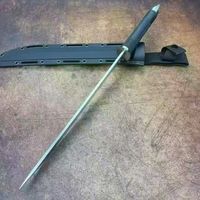 Cuchillo de Caza de Acero Inoxidable con Hoja de Punta Caída y Mango de Goma con Funda, Cuchillo de Supervivencia para Exteriores