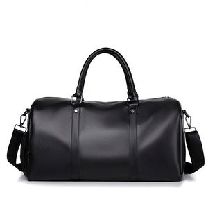 PU Vegan <b>Leather</b> Duffel <b>Bag</b> with Geometric Pattern Zipper Closure for Fashion Weekender <b>Overnight</b> Gym or Outdoor Adventures - Product Image 1