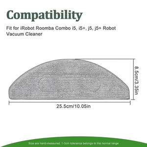 Paño de mopa de microfibra lavable y reutilizable apto para i Robots Roombas <span class=keywords><strong>Combo</strong></span> J5 J5 + i5 i5 + Accesorios de aspiradora robótica - Product Image 2