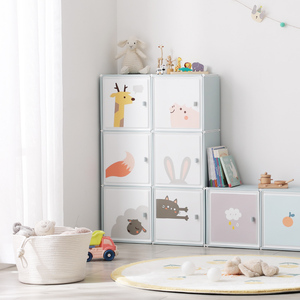 Haixing công suất lớn trẻ em sách chàng trai và cô gái quần áo tủ quần áo tổ chức nhựa carton Kid lưu trữ tủ - Product Image 4