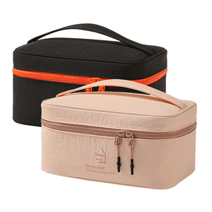Water Resistant Travel Taslon Cosmetic Bag Large Capacity Zipper <b>Makeup</b> Toiletry <b>Case</b> Portable Storage Pouch - Product Image 1