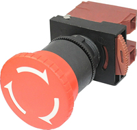 NPB22 Industrial 22mm plástico Metal electrónico LED impermeable botón de parada de emergencia 10A 240V 1NO1NC terminal de tornillo cabeza grande