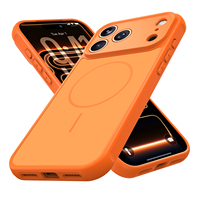Coque de téléphone givrée douce pour la peau pour iPhone 18 Pro Max 17 Air 16 15, avec aimant puissant N52 2400 Gauss et recharge sans fil