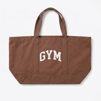 Bolsa de Lona Personalizada con Logotipo para Gimnasio, Ecológica, de Algodón de 12 oz, Gran Capacidad, con Costuras Reforzadas, para Deportes, Yoga, Venta al Por Mayor