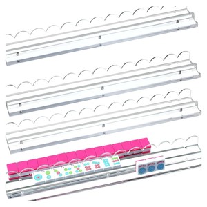 Regla profesional de lujo portátil con borde ondulado para Mahjong americano, de acrílico con efecto caparazón de tortuga, con ranura para cartas - Product Image 3