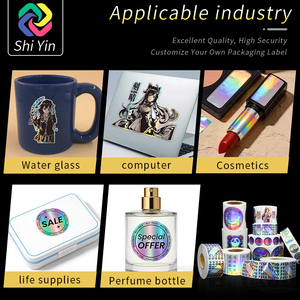 Etiqueta Adhesiva Personalizada de Vinilo con Diseño de Arcoíris, Corte Láser, Impresión Atractiva, Adhesivo Impermeable, Holográfica - Product Image 6