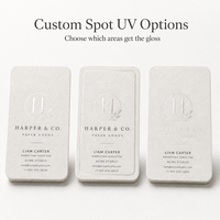 Cartes de visite miroir personnalisées en papier nacré mat avec vernis UV sélectif, logo en feuille d'argent, cartes de visite de marque de luxe avec logo en relief, qualité supérieure