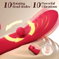 Vibromasseur vibrant pour point G, stimulateur clitoridien, jouets sexuels féminins 360 °   Vibrateur rotatif à billes pour femmes