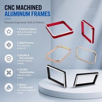 Bisel Decorativo de Fresado CNC Personalizado, Piezas de Anillo de Carcasa Cuadrada y Rectangular Mecanizadas con Precisión