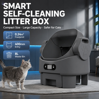 Bac à litière pour chat autonettoyant à ouverture extra large, version élargie, grande capacité pour plusieurs chats et grandes races, contrôle par application