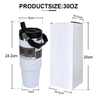 Mug de voyage isotherme réutilisable 30 oz avec logo personnalisé, en acier inoxydable, avec couvercle rabattable et poignée