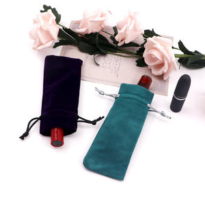 Bolsitas de Terciopelo Personalizadas para Joyería, Bolsas con Cordón de Varios Colores para Lápices Labiales - Product Image 5