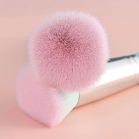 Pinceau de maquillage Kabuki plat synthétique pour fond de teint, logo personnalisé, pinceaux de maquillage de luxe pour fond de teint