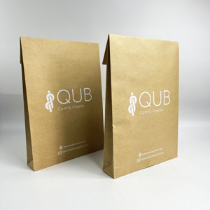 Custom White Print Kraft Paper Envelope Bags Brown Kraft Packaging Pouches With Brand Logo For Clothes Hair Wig Cosmetic Gift - Product Image 3