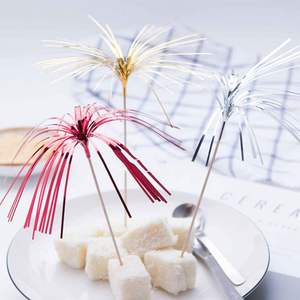 Трехслойные шпажки для фейерверков длиной 10 см для креативного оформления десертов, закусок и украшения коктейлей - Product Image 1