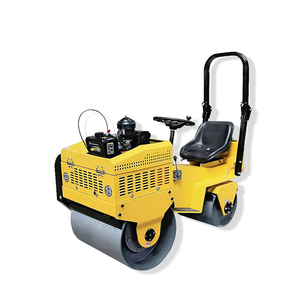 Giá rẻ Mini đi bộ phía sau đường lăn Máy đầm mới đôi trống tay nhỏ Máy đầm lăn trên bán - Product Image 4