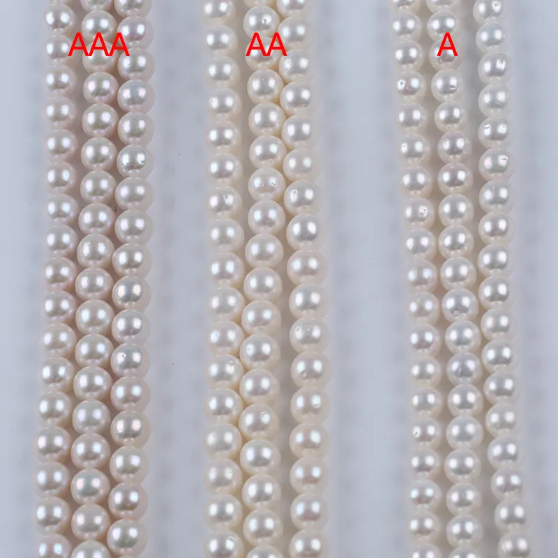 10-11mm AAA AA Une qualité différente naturel blanc lâche véritable eau douce perles rondes brin pour la fabrication de bijoux