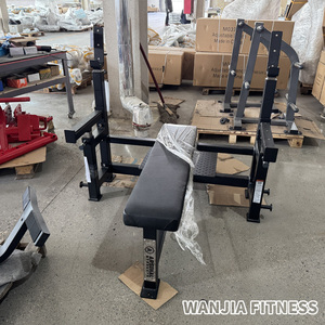 Rack Combinado de Powerlifting para Gimnasio Comercial con Banco Plano de Competición Resistente y Banco Plano Ajustable para Sentadillas y Press de Banca con Carga de Discos - Product Image 5