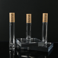 Flacon roll-on 10 ml en verre à fond épais avec bouchon en bambou et bille roulante pour huiles essentielles – Offre Spéciale